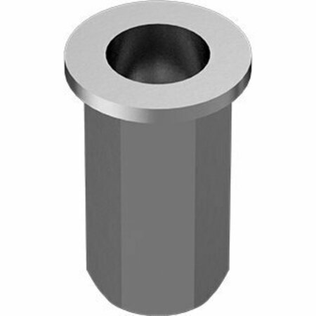 BSC PREFERRED Heavy Duty Twist-Resistant Rivet Nut M8 x 1.25 Interior Thread 4.0 - 7.0mm Material Thickness, 10PK 90720A540